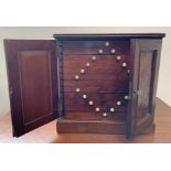 A 19th century twelve drawer mahogany collectors cabinet