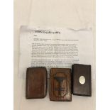 Three 19th century treen bibles