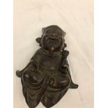 Bronze ledged seated buddha