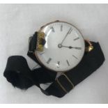 A ladies 14ct gold stopwatch