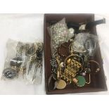 A quantity of dress jewellery and watches