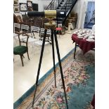 A Blunt & Wray London telescope on tripod stand dated 1917,