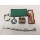 A quantity of pocket watches & wristwatches