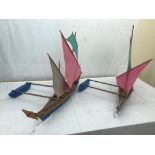 Two models of ships