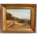 Charles Henry Passey (1818-1895): A harvest landscape, oil on canvas, signed,