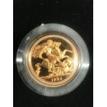 A 1982 boxed proof sovereign