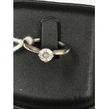 18ct white gold diamond solitaire ring