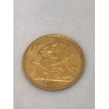 A 1910 half sovereign