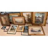 A quantity of landscape pictures, predominantly original watercolours,