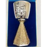 A HM silver boxed chalice depicting Ely Cathedral by Aurum (with paperwork)