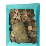 A quantity of coins to inc pennies;