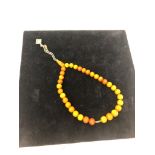 Early 20th century amber prayer beads