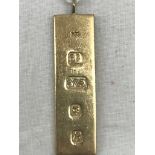 A 9ct gold 1977 ingot