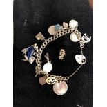 A silver charm bracelet