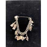 A silver charm bracelet