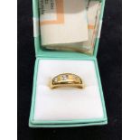 An 18ct gold gypsy ring diamond set