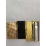 Four lighters to inc Cartier & Dupont examples