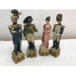 Four Capo di Monte figures: Napoleon,