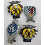 A quantity of car badges to inc AA etc