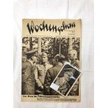 A 1941 German Wochenschau newspaper and Hitler postcard