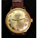 An IWC 18ct gold automatic wristwatch