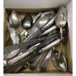 A quantity of silver and plated flatware