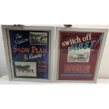 Two original Accident Prevention posters for the RAF: 'Switch Off First' and 'The Station Snow Plan