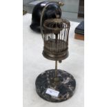 A rare 1920s novelty bird cage clock