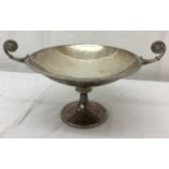 A HM silver tazza with lion mask handles by J Dixon & Son, Sheffield,