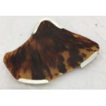 A sterling silver and tortoiseshell abstract tray by J B C