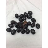 Large cherry amber beads