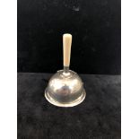 A HM silver ivory handled bell bearing Chester mark 1911 by CS PS