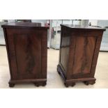 A pair of Regency mahogany pedestal cabinets