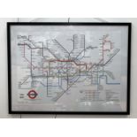 A London Underground tube map poster,