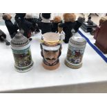 Two German steins/tankards;