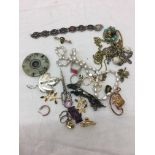 A quantity of dress jewellery to inc jade, silver,
