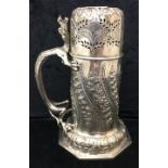 A HM silver Edwardian sugar sifter in 16th century style with dragon handle, London 1905,