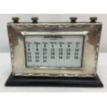 A HM silver desk calendar, 1937, Birmingham,