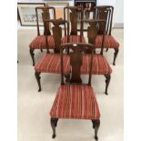 A set of six 18th century Isle of Man walnut chairs