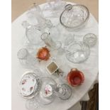 A quantity of cut glass and crystal;