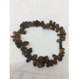 An amber absract necklace