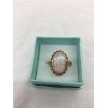 A 9ct opal dress ring