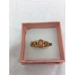 A 9ct coral dress ring