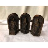 A cast bronze folding deity box