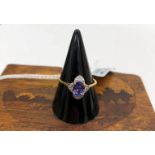 A 9ct gold tanzanite dress ring