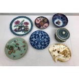 A quantity of Japanese/Chinese ceramics to inc an 18th century design Japanese mother-of-pearl