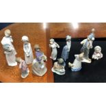 A quantity of Lladro and Nao figures