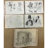 Three sketchbooks by George H Holloway (1883-1976), a Bristol Savages artist,