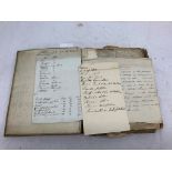 A 19th century Commonplace with hand writing and typed cuttings