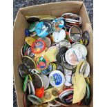 A box of badges